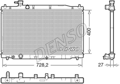 Радіатор двигуна DENSO DRM40050