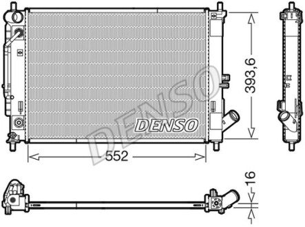 Радіатор HYUNDAI Elantra "1,6 "11-15 DENSO DRM41016 (фото 1)