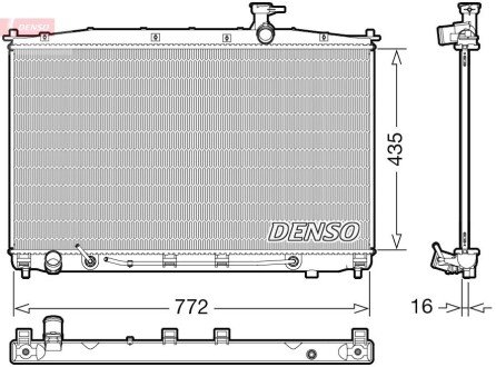 Радіатор HYUNDAI Santa Fe "2,2-2,7 "06-09 DENSO DRM41024 (фото 1)