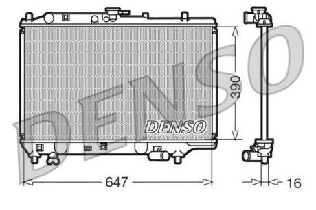 Радіатор двигуна DENSO DRM44006