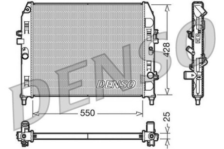 Радіатор двигуна DENSO DRM44008
