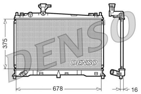 Радіатор MAZDA 6 "1,8-2,3 "02-08 DENSO DRM44010