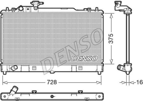 Радіатор двигуна DENSO DRM44033