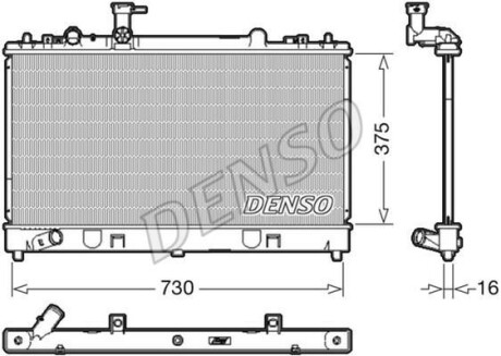 Радіатор двигуна DENSO DRM44037