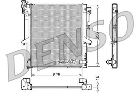 Радіатор MITSUBISHI L200 "2,5 "05-15 DENSO DRM45017 (фото 1)