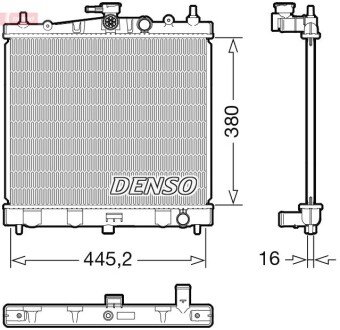 Радіатор NISSAN Note "1,6 "06-12 DENSO DRM46067