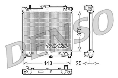 Радіатор двигуна DENSO DRM47014