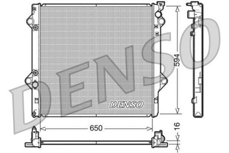 Радіатор двигуна DENSO DRM50036