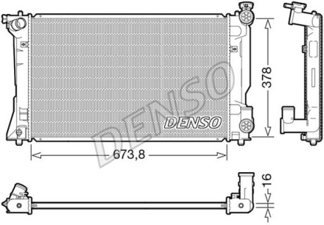 Радіатор TOYOTA Avensis "2,0 "03-08 DENSO ="DRM50118"