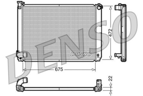Радіатор двигуна DENSO DRM51005