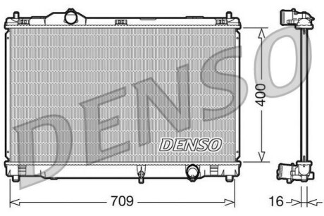 Радіатор двигуна DENSO DRM51008