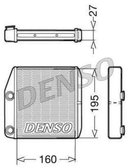 Радіатор обігрівача FIAT/OPEL Grande Punto/Corsa "1,0-1,9 "05>> DENSO DRR09075 (фото 1)