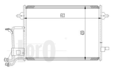 Радіатор кондиціонера A6/Octavia 1.8 I 01- DEPO 003-016-0009 (фото 1)