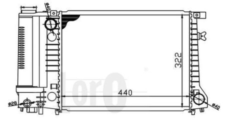 Радіатор охолодження двигуна E30/E36/E34 316i/316 g/518i 82- DEPO 004-017-0004