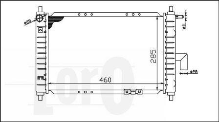 Радіатор охолодження двигуна MATIZ 2 0.8 MT +-AC 01- DEPO 007-017-0003