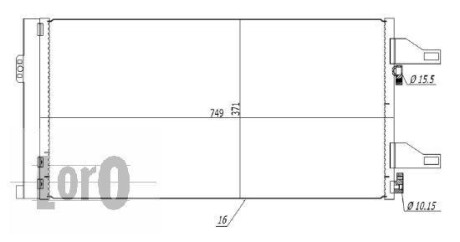 Радіатор кондиціонера Citroen Jumper/Peugeot Boxer/Fiat Ducato 2.0-3.D 06- DEPO 009-016-0004 (фото 1)