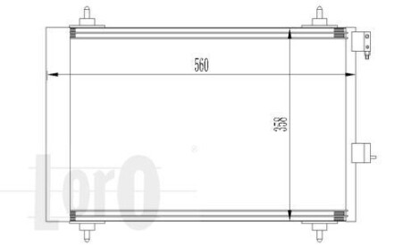 Радіатор кондиціонера Berlingo/Partner 1,1/1,4/1.6HDI/1,9D 98- DEPO 009-016-0009