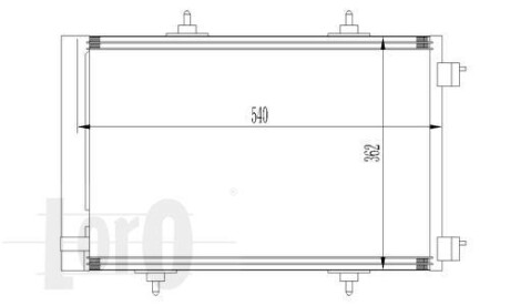 Радіатор кондиціонера Citroen C2/C3/Peugeot 206/207 1.1-1.6D 02- DEPO 009-016-0020 (фото 1)