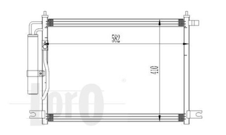 Радіатор кондиціонера AVEO/KALOS 1.4 i 16V 02- DEPO 011-016-0002