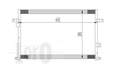 Радіатор кондиціонера Lacetti/Nubira 03- DEPO 011-016-0003