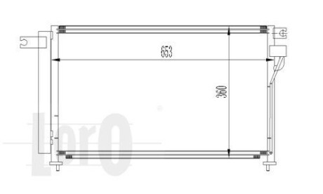 Радіатор кондиціонера Rio 1.4/1.6 05-11 DEPO 024-016-0008 (фото 1)