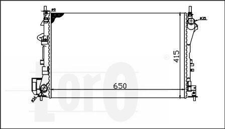 Радіатор охолодження двигуна SIGNUM/VECTRA C 1.6i-1.8i 02- DEPO 037-017-0025