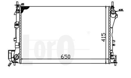 Радіатор охолодження двигуна CROMA/SIGNUM/VECTRA C 1.8 i 16V/2.0 16V DT (AC+/-) 02- DEPO 037-017-0026