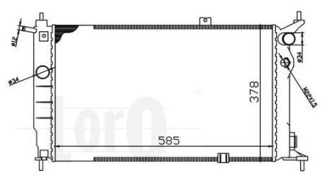 Радіатор охолодження двигуна ASTRA F 1.4 91- DEPO 037-017-0050