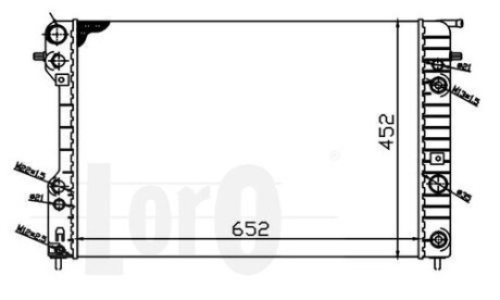 Радіатор охолодження двигуна Omega B 2.5-3.2V 94>03 DEPO 037-017-0056 (фото 1)