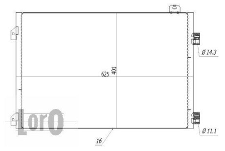 Конденсатор кондиціонера Clio 1.5 CDI 03- DEPO 042-016-0024 (фото 1)