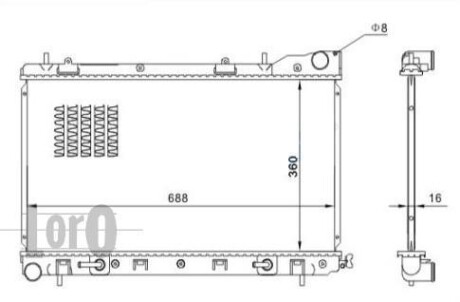 Радіатор охолодження SUBARU FORESTER 2.0/2.5 02- DEPO 049-017-0003-B