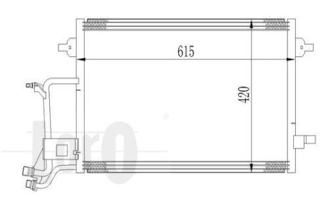 Радіатор кондиціонера SKODA Octavia 05- DEPO 053-016-0013