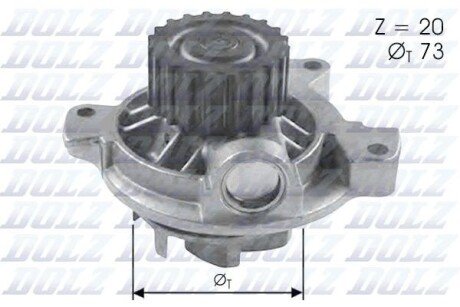 Помпа AUDI/VW A6/Transporter "2,4-2,5 "88>> DOLZ A280