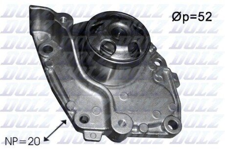 Помпа NISSAN/RENAULT/SUZUKI Primera/Megane/Grand Vitara "1,9 "02>> DOLZ R232