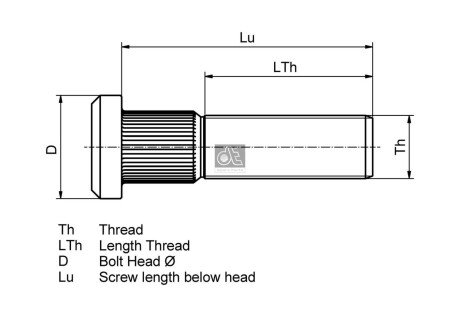 Болт для кріплення колеса DT 117134