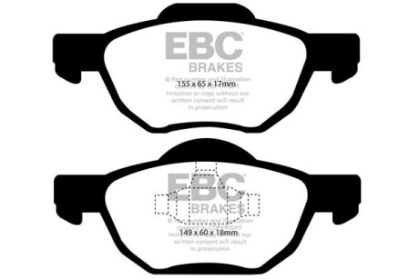 Гальмівні колодки тюнінгові EBC DP1525