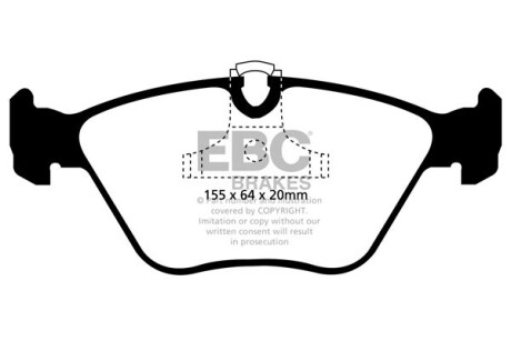 Гальмівні колодки тюнінгові EBC DP21552