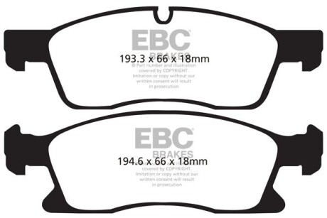 Гальмівні колодки тюнінгові EBC DP41871R