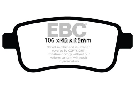 Гальмівні колодки тюнінгові EBC DP42025R
