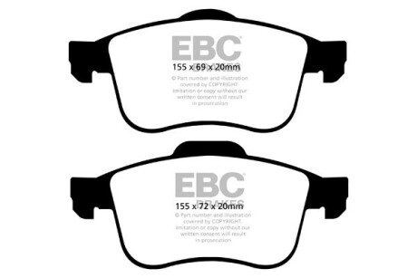 Гальмівні колодки тюнінгові EBC DP42090R