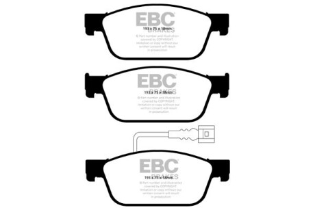 Гальмівні колодки тюнінгові EBC DP42096R