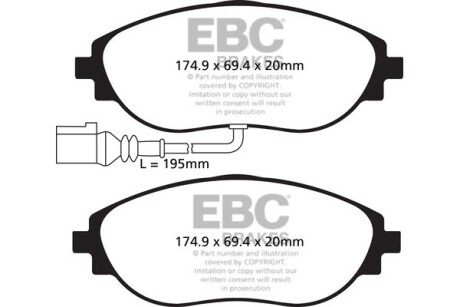 Гальмівні колодки тюнінгові EBC DP42127R