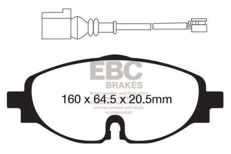 Гальмівні колодки тюнінгові EBC DP42150R