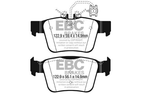 Гальмівні колодки тюнінгові EBC DP42315R