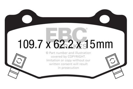 Гальмівні колодки тюнінгові EBC DP43023R