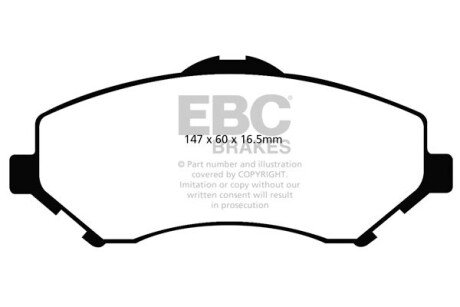 Гальмівні колодки тюнінгові EBC DP61798