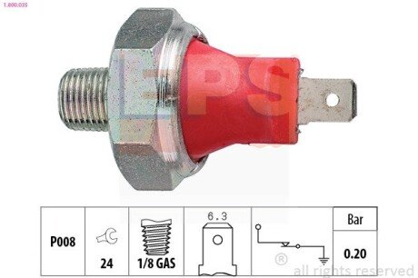 MAZDA датчик тиску мастила TOYOTA, KIA, MITSUBISHI, SUBARU. EPS 1.800.035