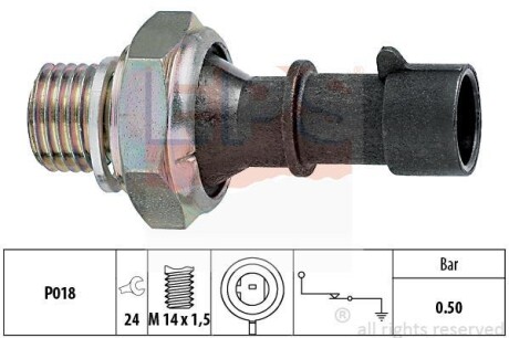 CHEVROLET датчик тиску мастила SOHC DOHC Aveo Damas Tacuma Nubira III,Lacetti 1.6 EPS 1.800.069