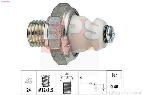 DB датчик тиск. мастила 0,4bar OM602 210-410 EPS 1.800.098