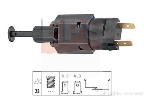 OPEL вмикач STOP-сигналів Astra,Kadett,VectraA,Front EPS 1.810.050